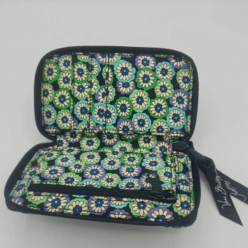 Vera Bradley Blue Rhapsody paisley zip around wallet retired